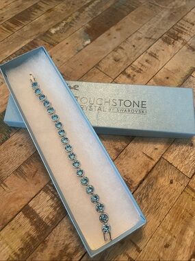 Touchstone Crystal Light Blue Crystal Ice Bracelet